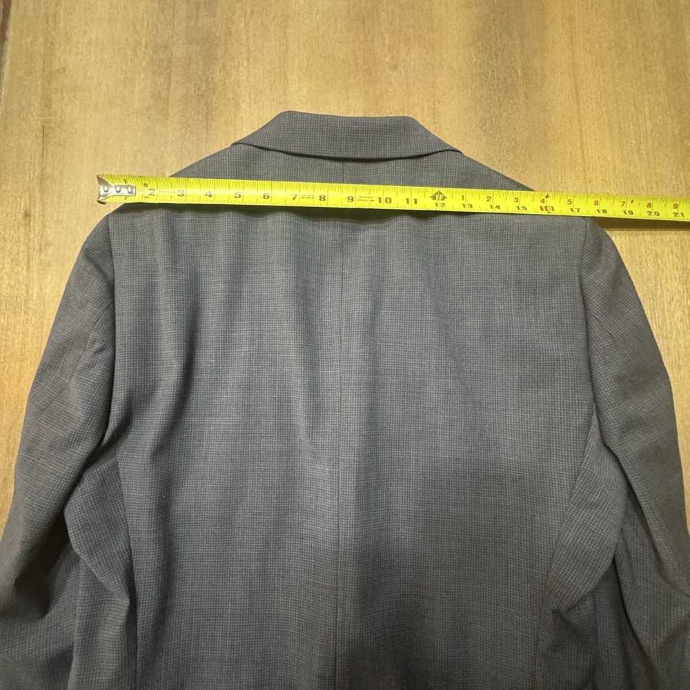 Men's Ralph Lauren Blazer 36r Athletic Fit‎ Gray Check Wool Stretch - Picture 9 of 16